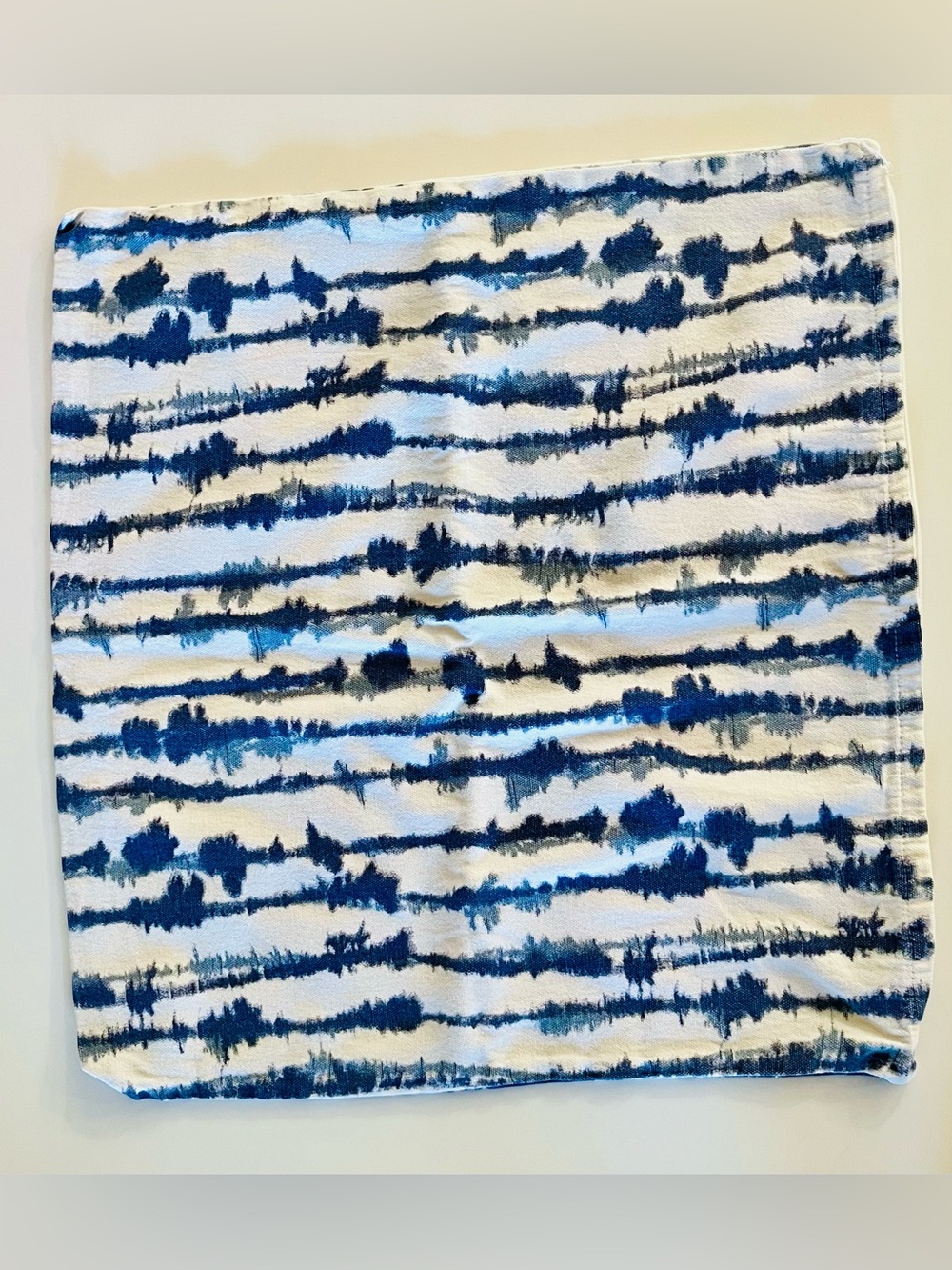 18x18 pillow cover blue tie dye zip closure